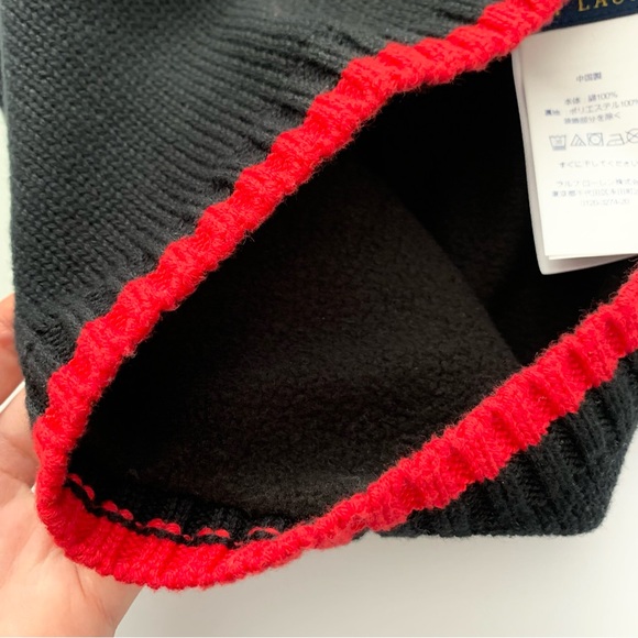 100% cotton Ralph Lauren ski bear embroidered beanie - Picture 7 of 16